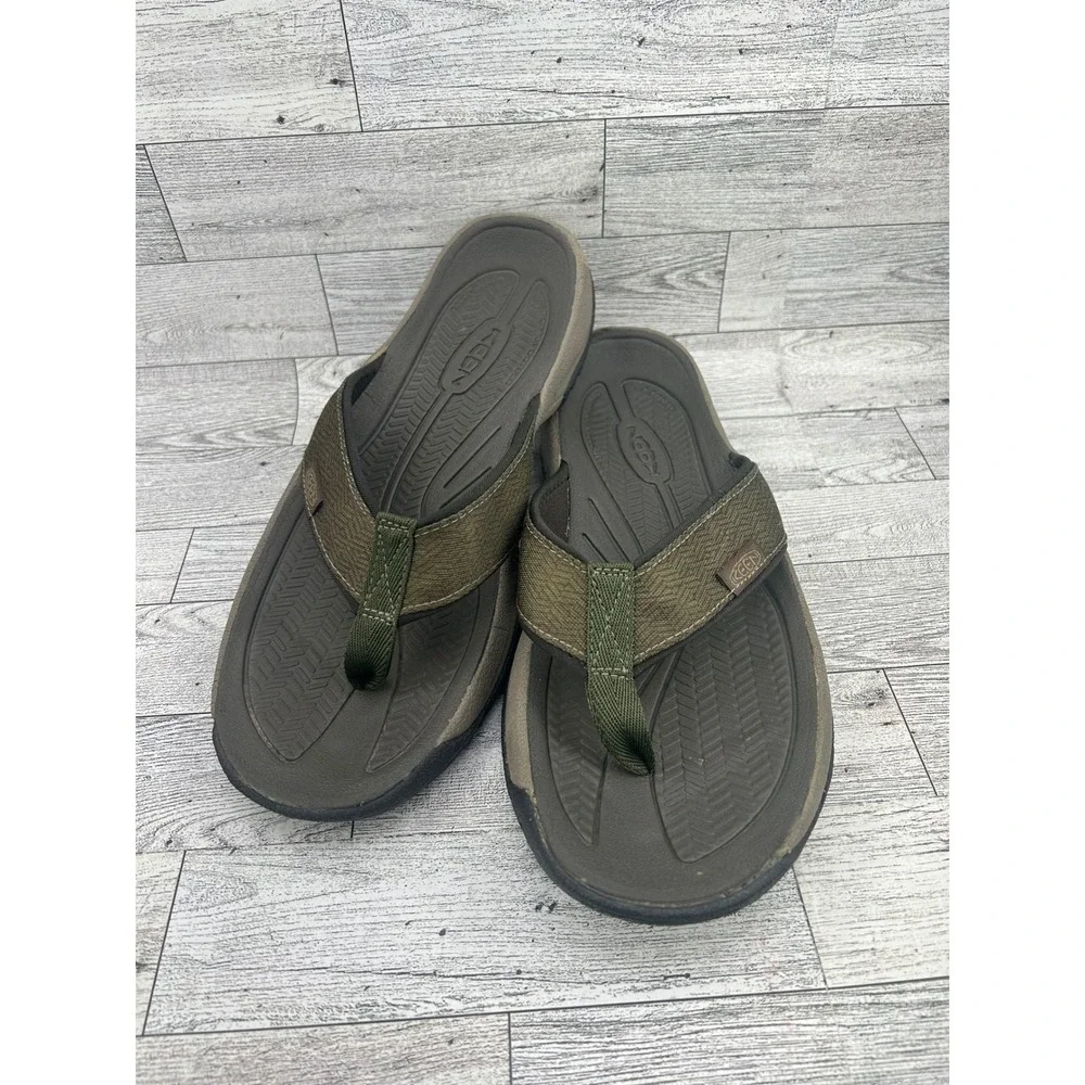 KEEN Mens Flip Flops‎ Sandals Olive Green Size 8 Water Ready Outdoor